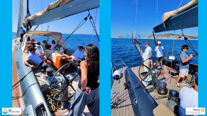 Salida al Mar con Proyecto Solidario. Vista de la cubierta del velero Gymir